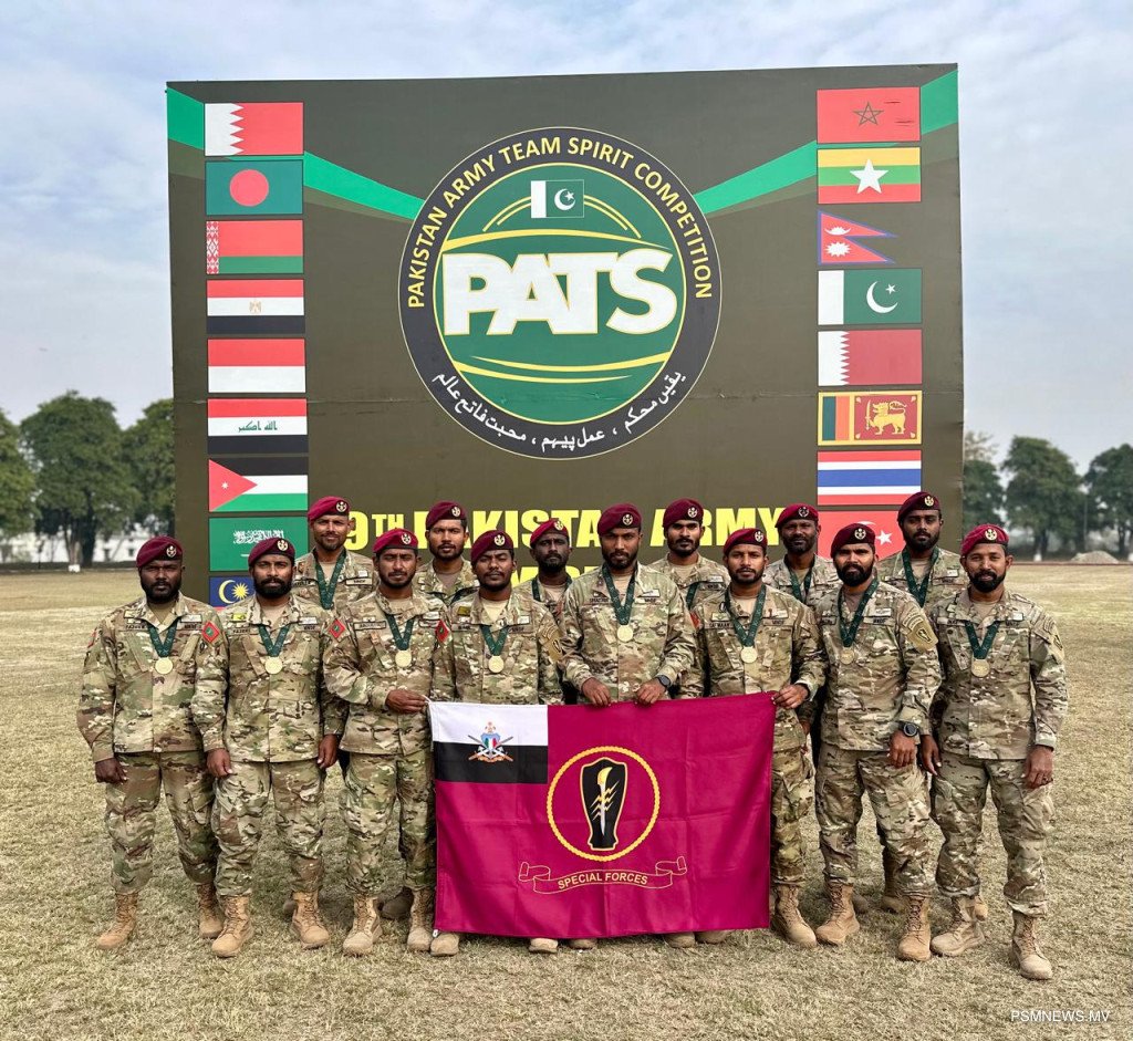 Maldives National Defence Force (MNDF) won the gold medal at the 9th International Pakistan Army Team Spirit (PATS) Competition held in February 2026